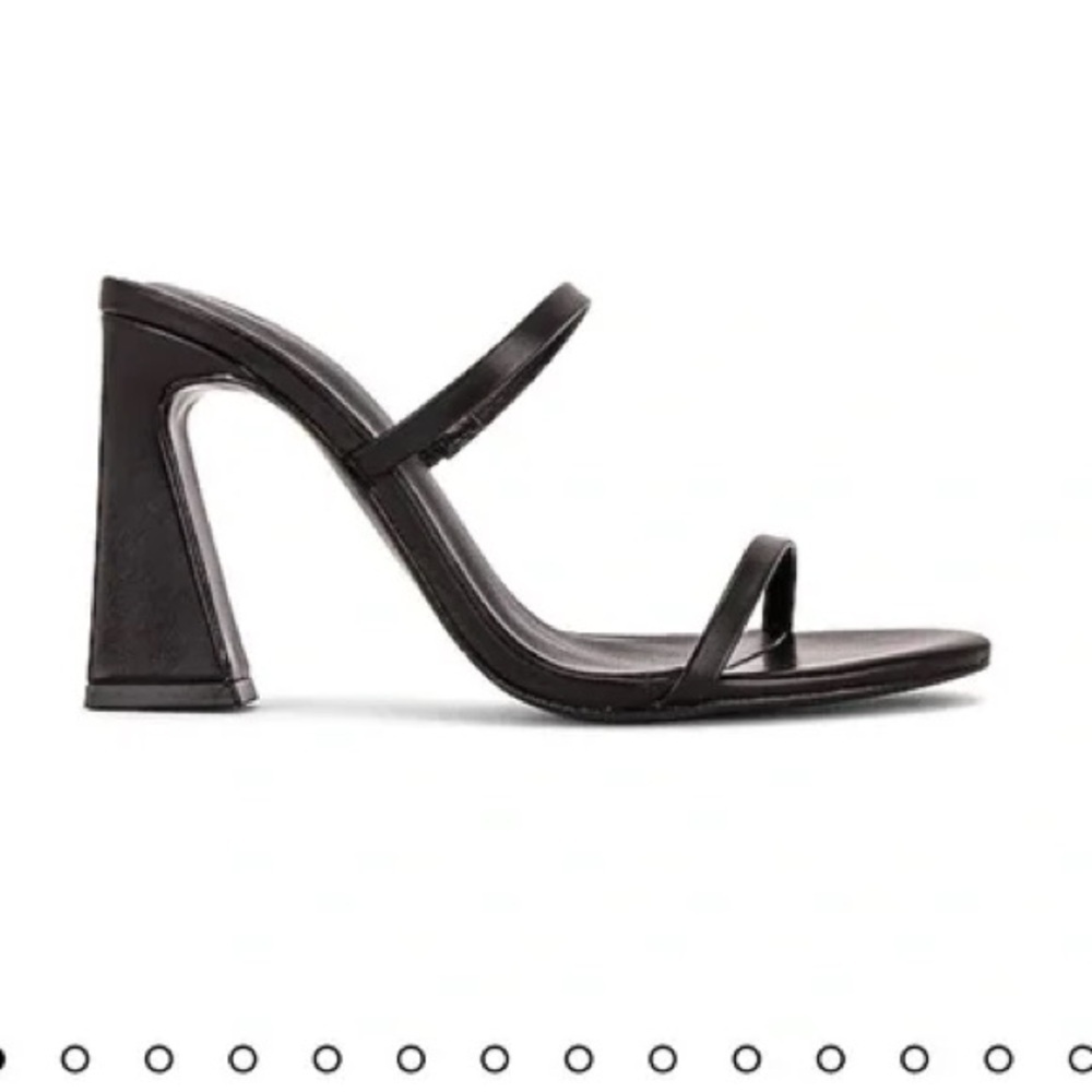 LPA Black Leather Strappy Caprice High Heel Sandals